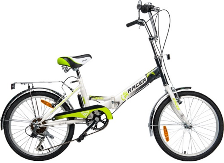 Racer 20-6-31 (зеленый), складной велосипед для подростков