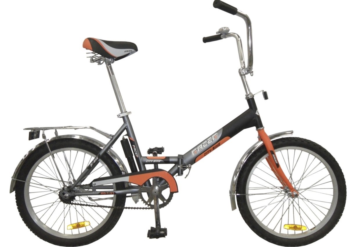 Racer 20-6-31 (серо-оранжевый), складной велосипед для подростков