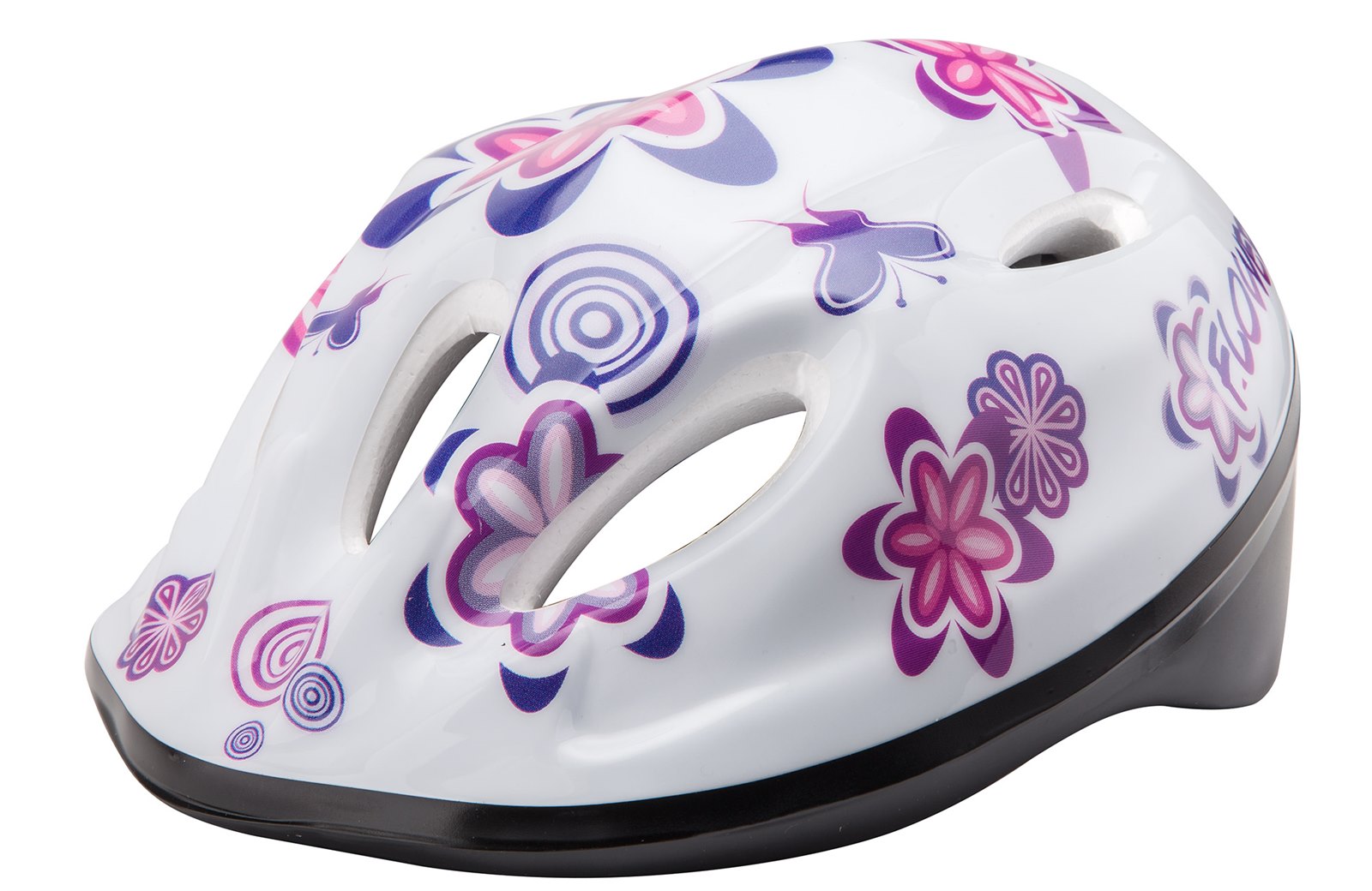Шлем защитный MV5-2 (out-mold) белый с цветами