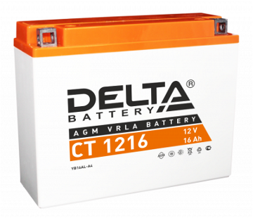 Стартерный аккумулятор Delta CT 1216 AGM