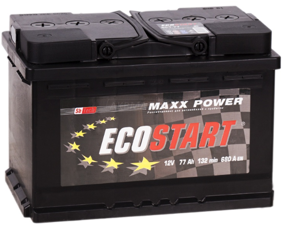 Ecostart 6CT-66 R, стартерный автомобильный аккумулятор
