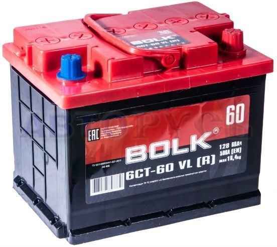 Bolk AB 750 L+, автомобильный аккумулятор