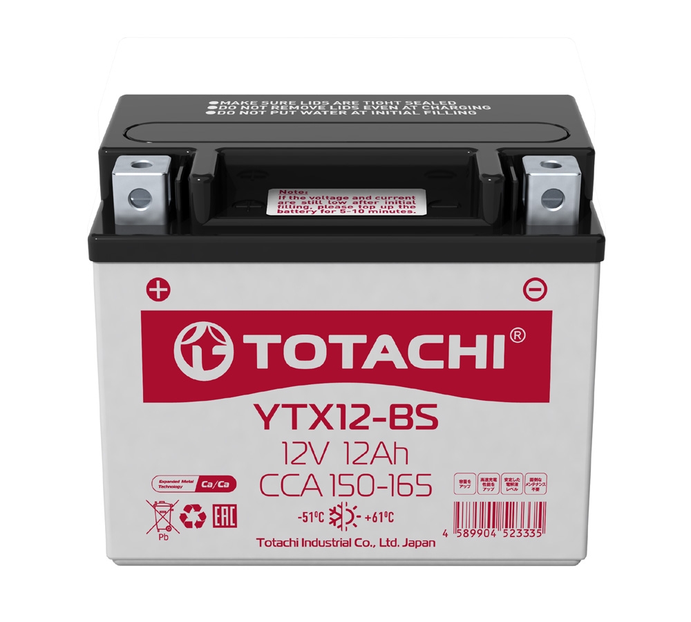 Мото аккумулятор TOTACHI MOTO CMF YTX12-BS R
