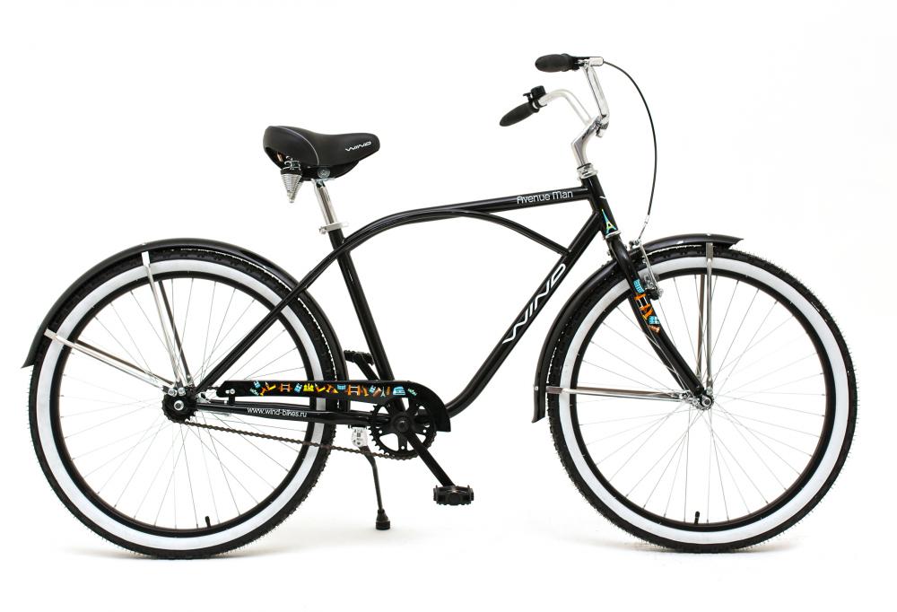 Велосипед Wind Avenu Man 26” 1-скор. черный Велосипед Wind Avenu Man 26” 1-скор. черный