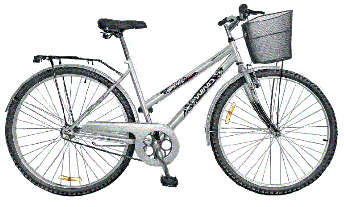 Велосипед  Wind CTB Lady 28” 6-скор. 20” серебристый с корзиной
