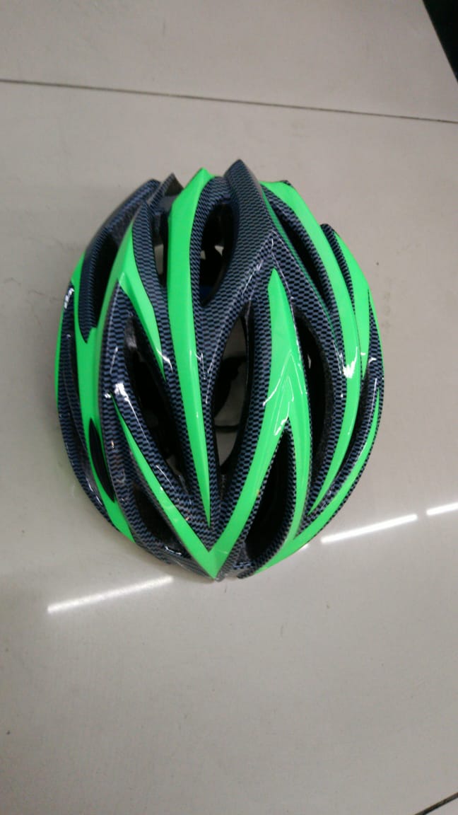 Шлем велосипедный K1402 зеленый/черный размер M/L