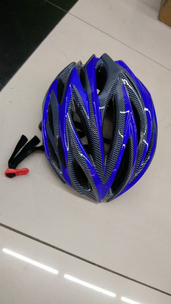 Шлем велосипедный K1402 синий/черный размер M/L