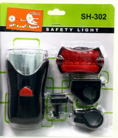 Комплект осветительного оборудования (передний фонарь - 4 LED, задний - 5 LED)