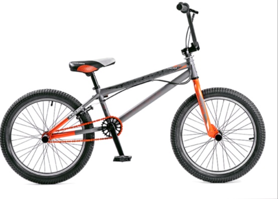 BLACK AQUA Jump 2.0 matt - велосипед BMX, серо-оранжевый