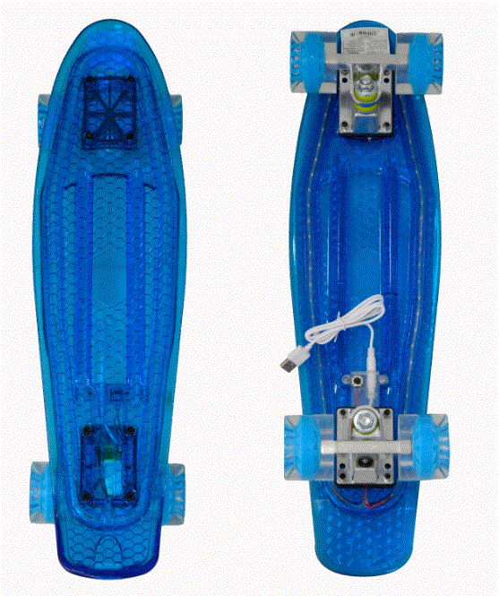 Пенниборд BlackAqua SK-2206PCD, синий с подсветкой Пенниборд BlackAqua SK-2206PCD, синий с подсветкой