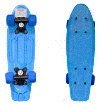 Пенни борд BLACK AQUA SK-1705, синий