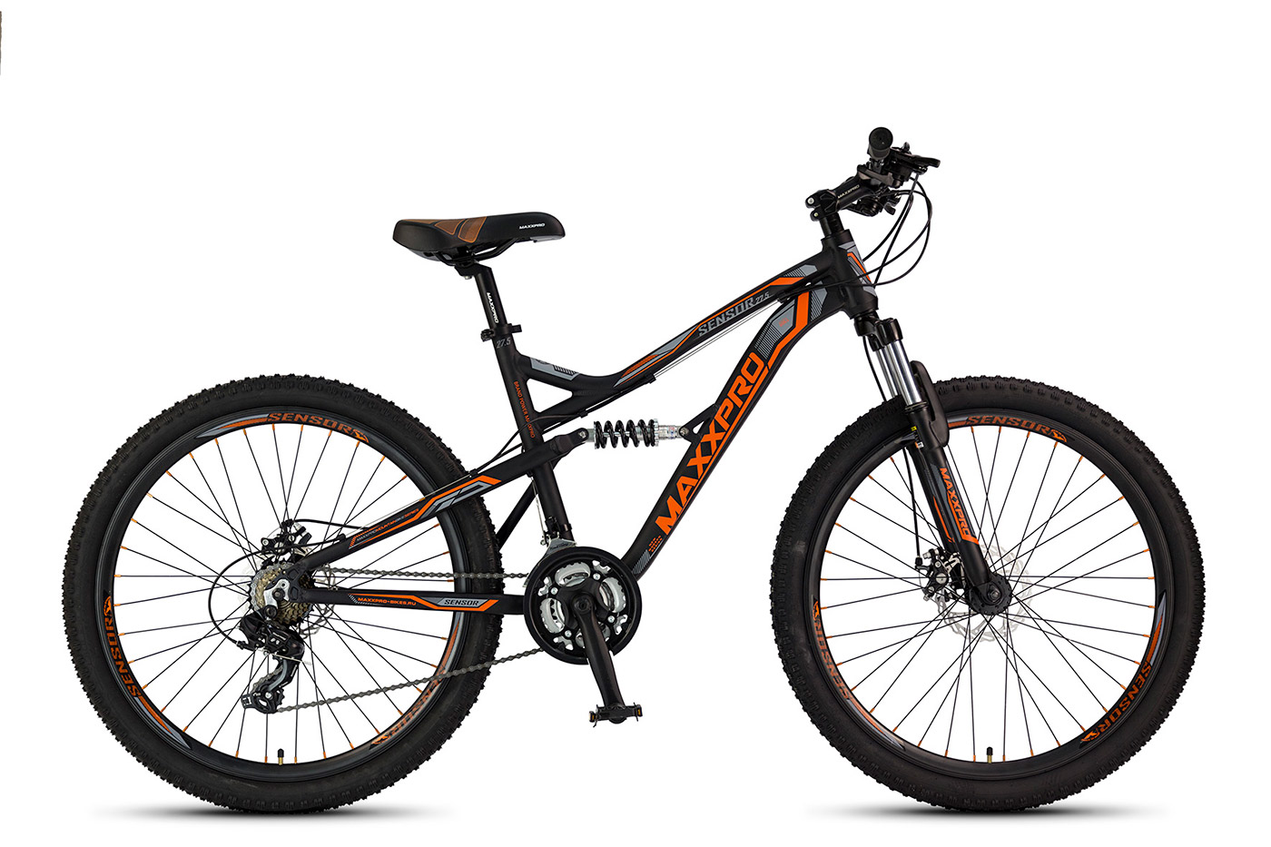 Горный велосипед MAXXPRO SENSOR 27,5 чёрно-оранжевый