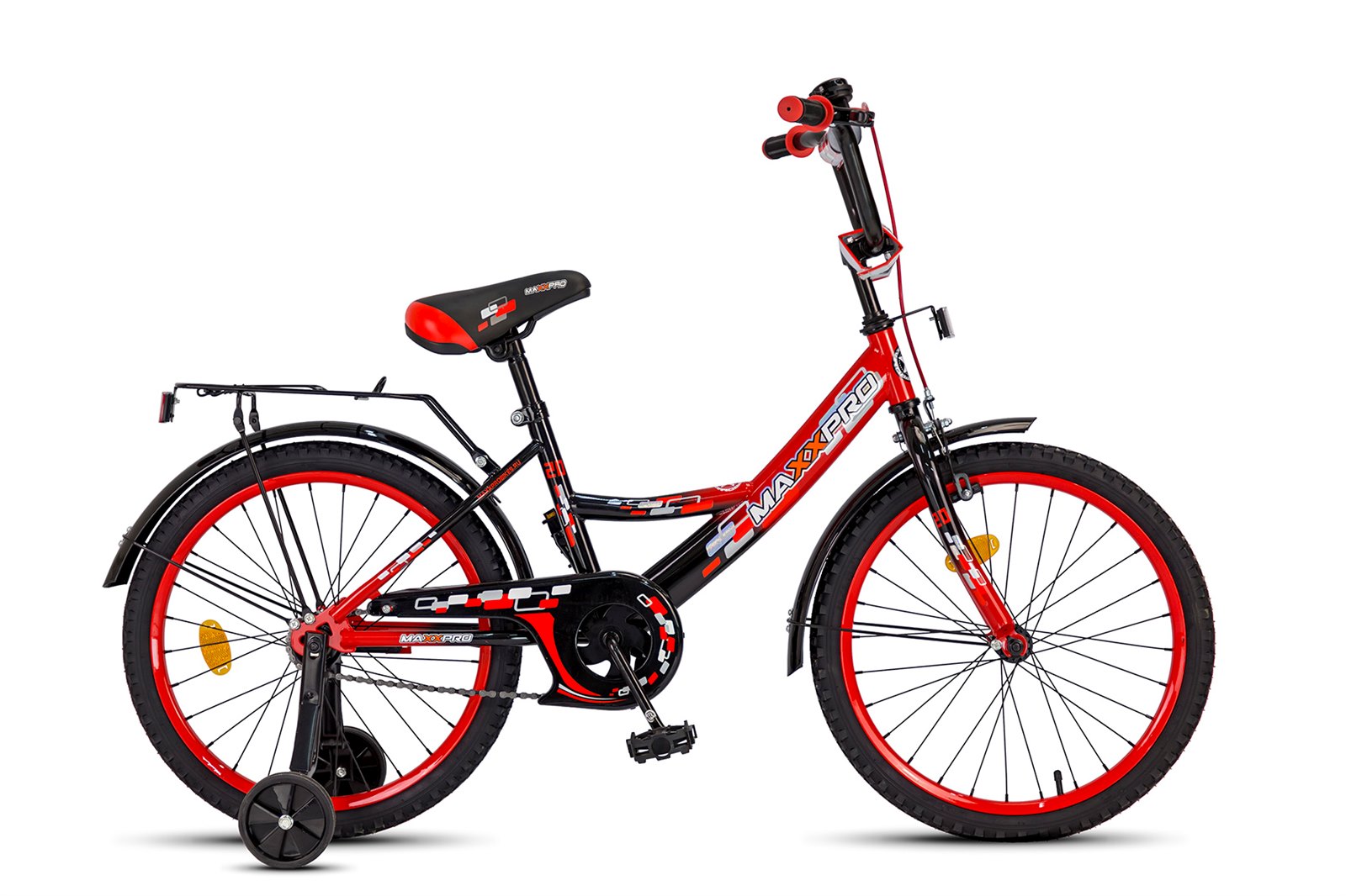 Детский велосипед MAXXPRO красно-черный