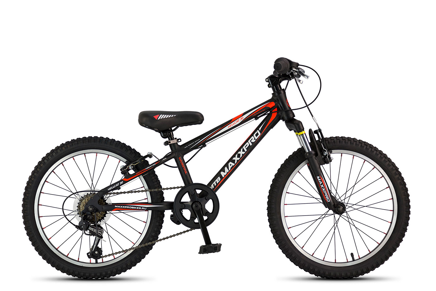 Велосипед MAXXPRO HELLCAT 20, чёрно-красно-белый