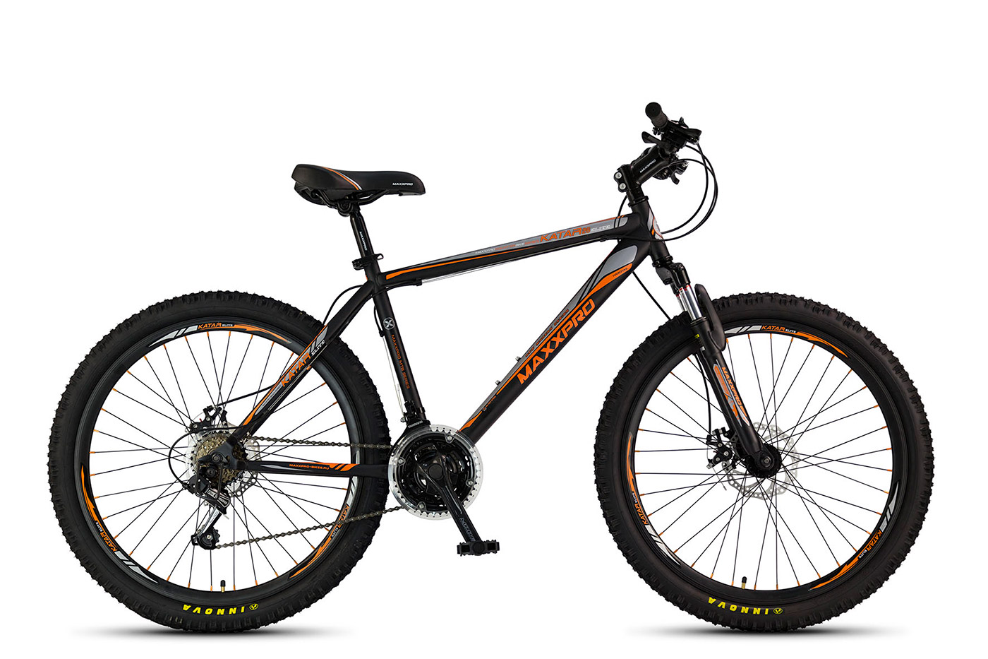 Велосипед MAXXPRO KATAR 26 ELITE, серо-черно-оранжевый