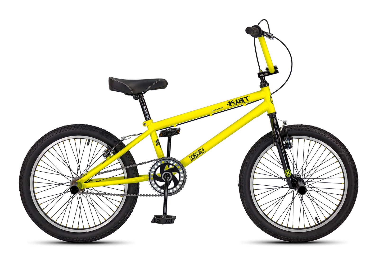 Трюковый велосипед MAXXPRO KRIT, желтый